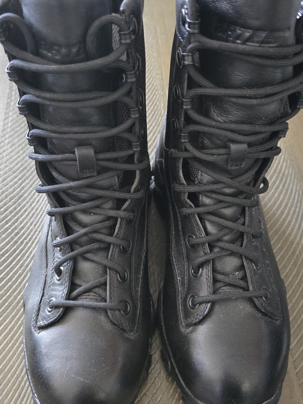 Bates Black Leather Tactical Lace-Up Boots (10 hole)